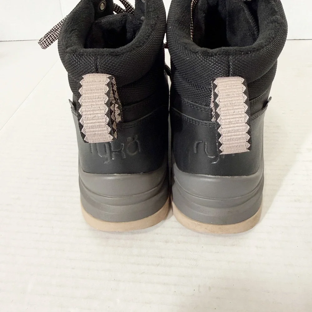 Ryka Women's Halo Water Repellent Leather Black Winter Hiking Boot Size 10